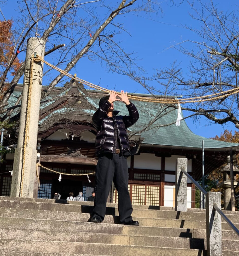 12/1　神社参拝とマルシェ